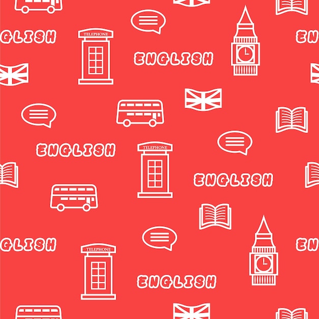 england seamless pattern