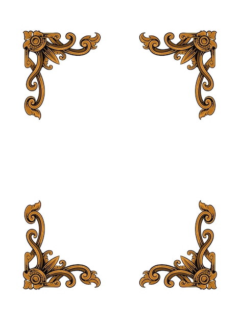 engraved classic style frame design for greeting card or invitation, color editable