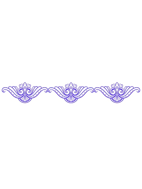 engraved ornament element design for border, editable color