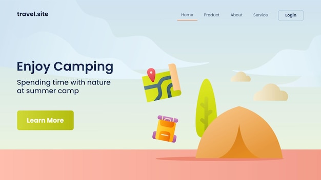 enjoy camping campaign for web website home homepage landing