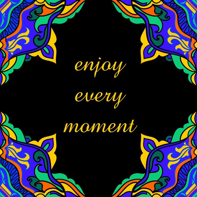 Vector enjoy every moment card