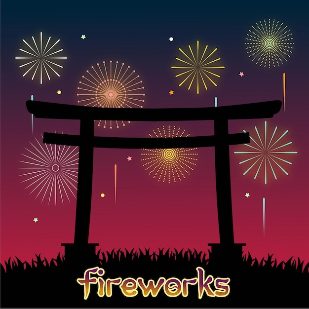 Enjoy firework illustration