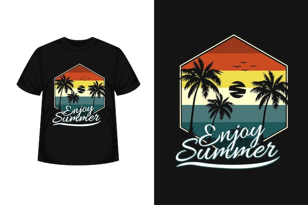 Enjoy summer merchendise silhouette  t-shirt design