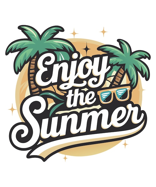 enjoy the summer tshart art vector design