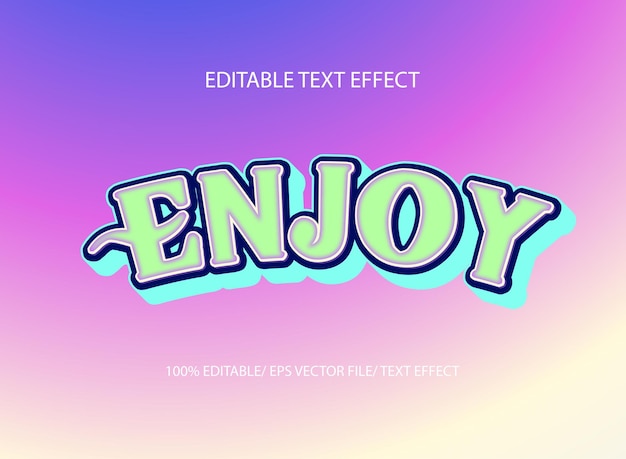 Enjoy text effect 3d text effect