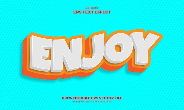 Enjoy vector text effect