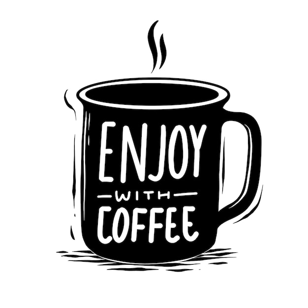 enjoy with coffee illustration