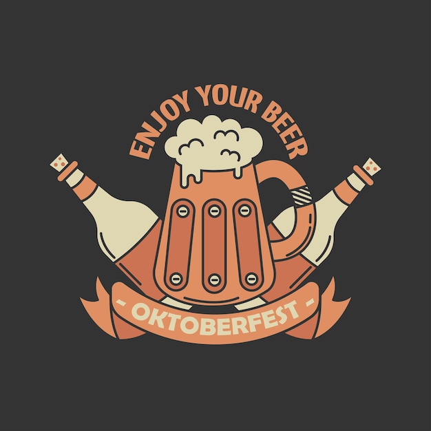 Enjoy your beer with Octoberfest Vintage Lettering