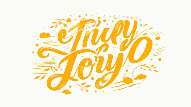 Vector enjoy your road hand lettering inscription