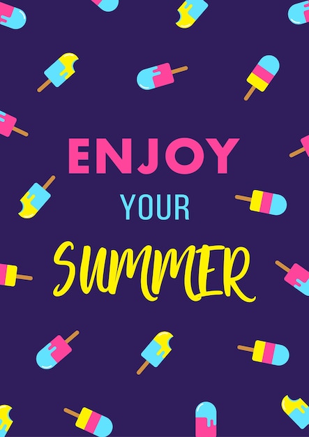 enjoy your summer ice cream poster