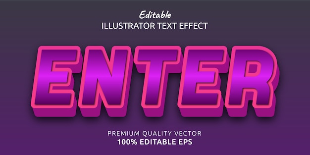 Enter Editable Text Style Effect