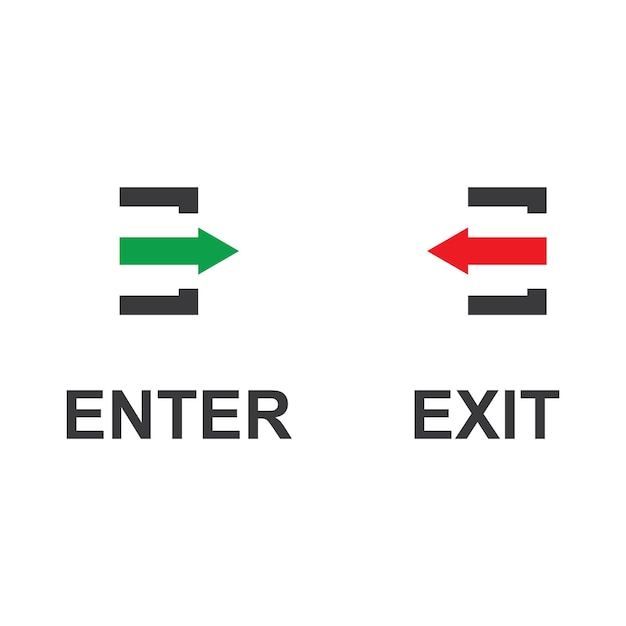 Enter and exit icon