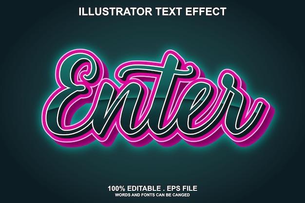 enter text effect editable