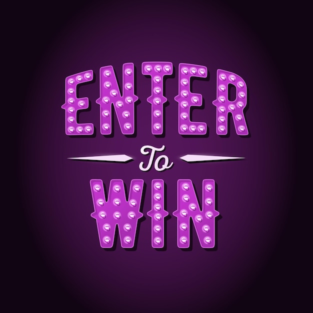 Enter to Win Vector Sign