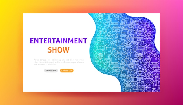 Vector entertainment landing page