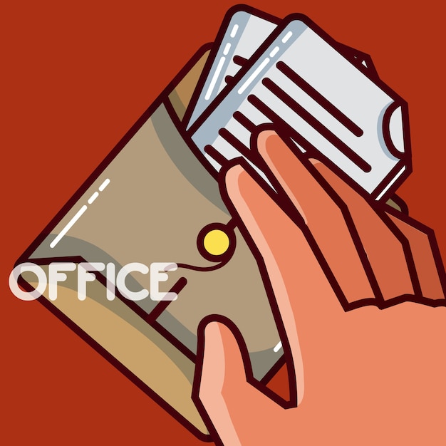 Envelope with documents office element