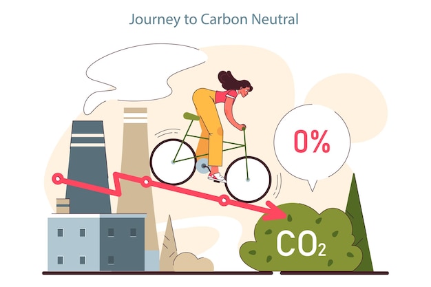 Vector environment protection and reduction of carbon footprint global strategy to reduce co emissions