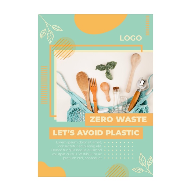 Environment zero waste flyer template