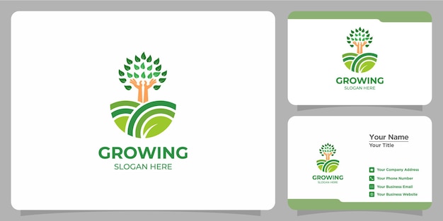 Environmental growth logo and business card