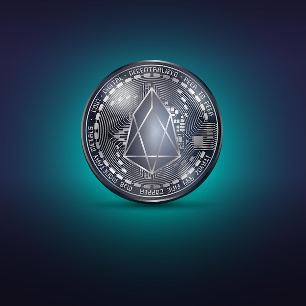 EOS metal coin