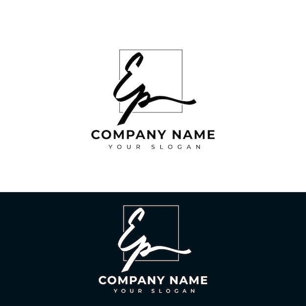 Ep Initial signature logo vector design