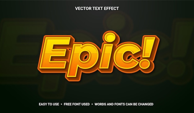 Epic Editable Vector Text Effect