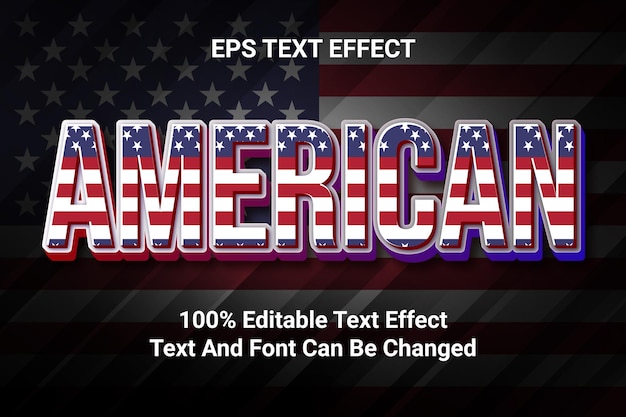 EPS American Text effect