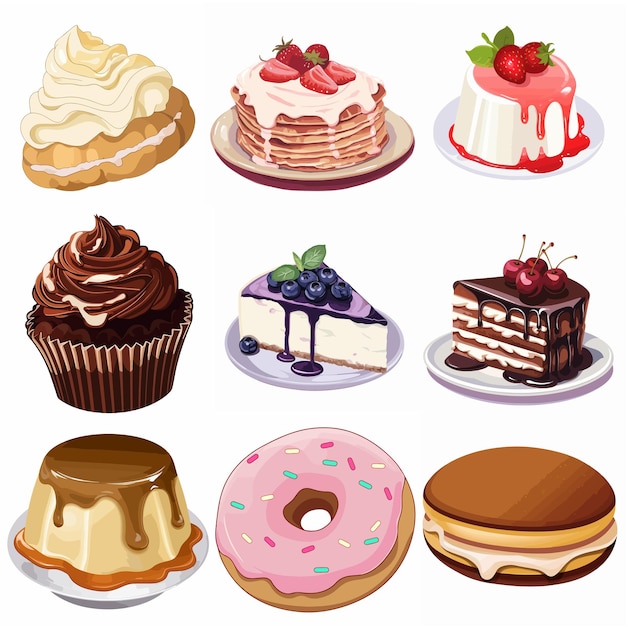 EPS clip art of Desserts