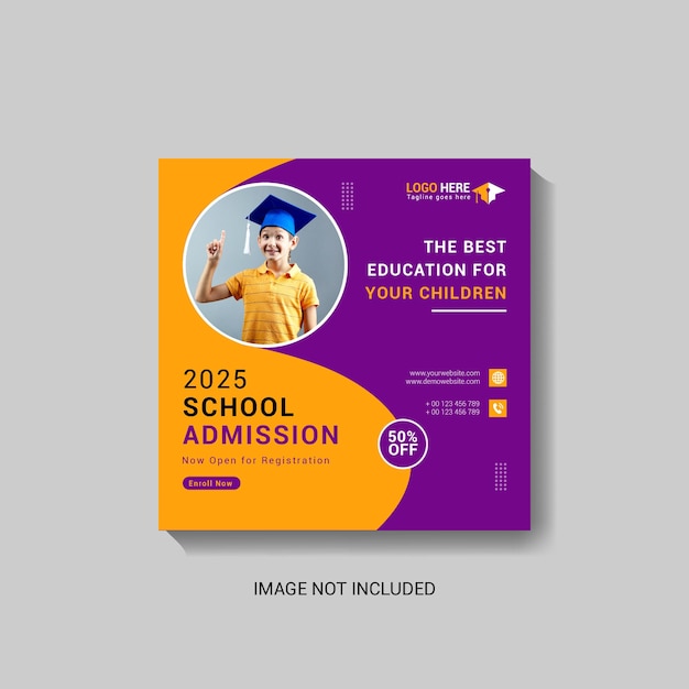 EPS school admission social media post or instagram post design