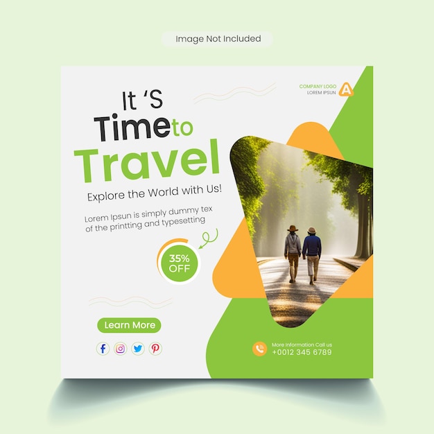 EPS Travel Agency Ads travel agency post design travel agency freepik