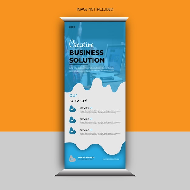 EPS vector business marketing Roll up display standee design template