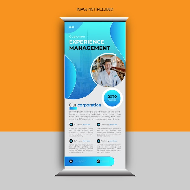 EPS vector business marketing Roll up display standee design template