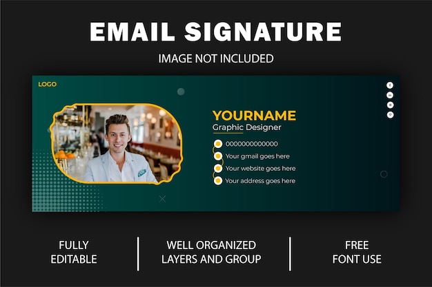 EPS vector email signature template business and corporate design