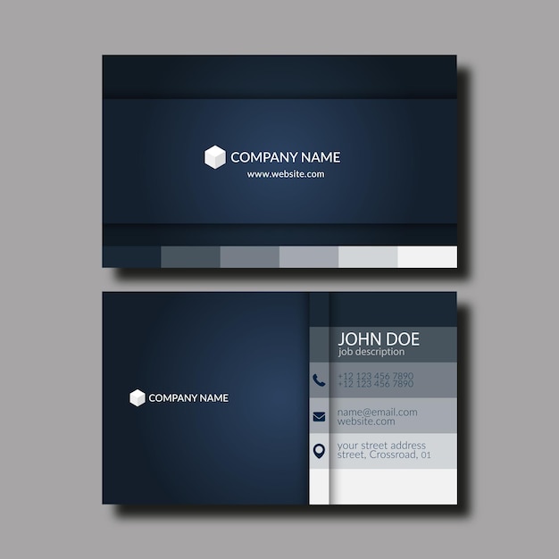 Eps10 Vector Illustration Abstract Elegant Business Card Template