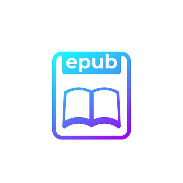 Epub file ebook format icon