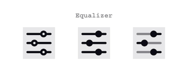 Equalizer icons set