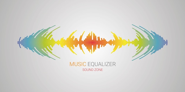 Equalizer music player Audio colorful wave logo