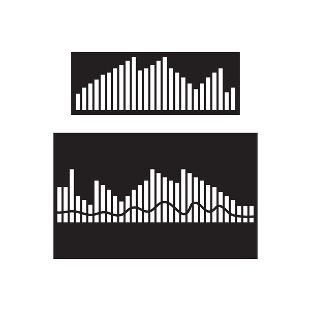 Vector equalizerpodcast sound wave icon vector design templates