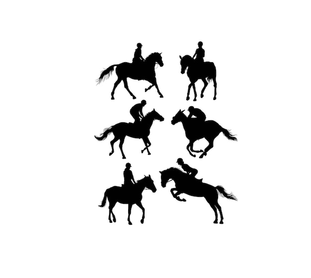 Equestrian Sports Silhouette art vector design