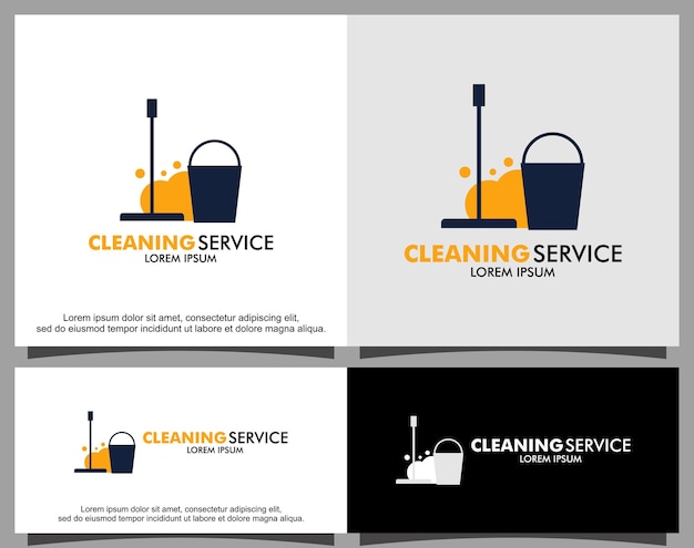 Equipment for cleaning services logo template