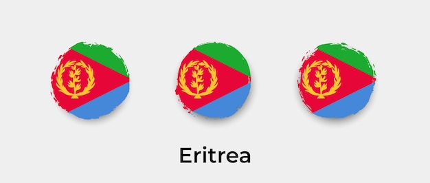 Eritrea flag grunge bubbles icon vector illustration