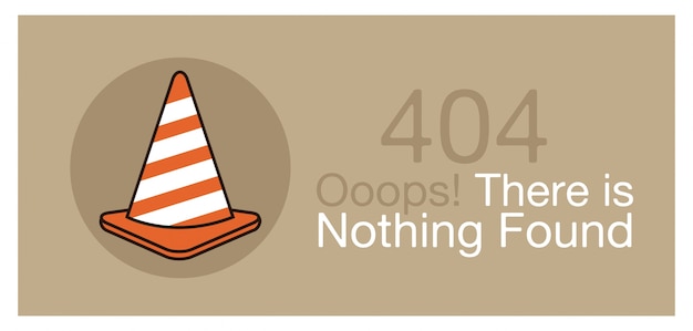 Error 404 banner, vector illustration