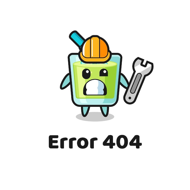 Error 404 with the cute melon juice mascot , cute style design for t shirt, sticker, logo element