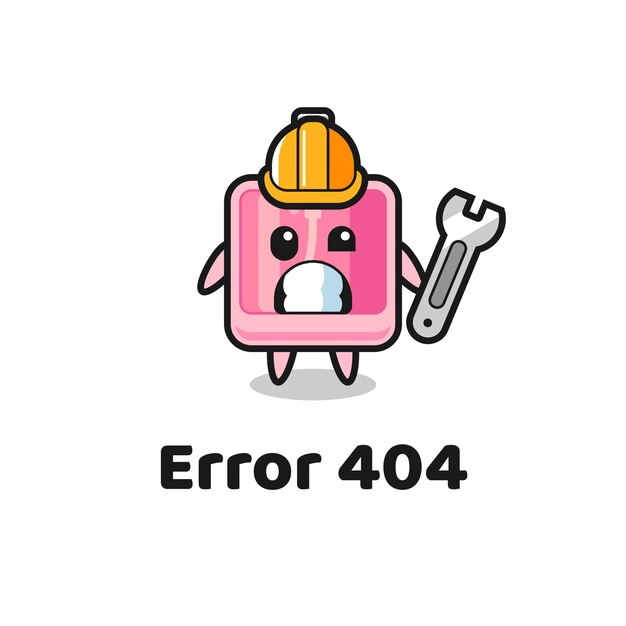 Error 404 with the cute perfume mascot cute style design for t shirt sticker logo element