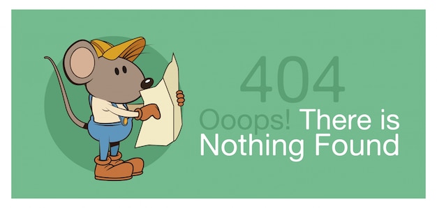 error 404 with funny mouses banner