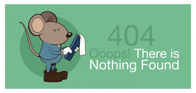 error 404 with funny mouses banner