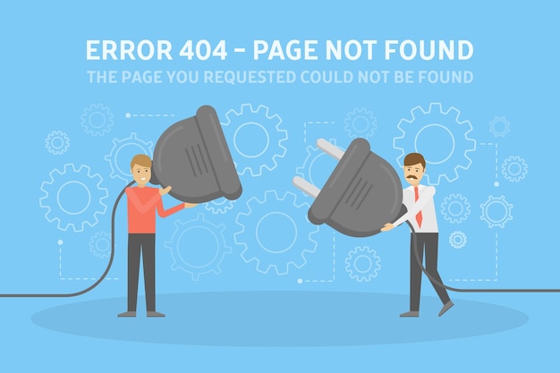 Vector error page not found concept