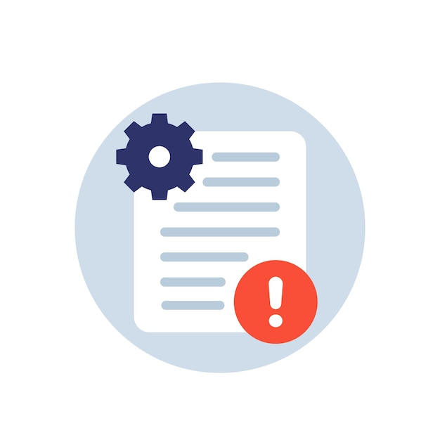 Error report or failed test icon vector