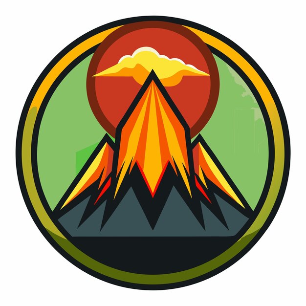 Vector eruptive power designing unique volcano logos with dynamic vector art