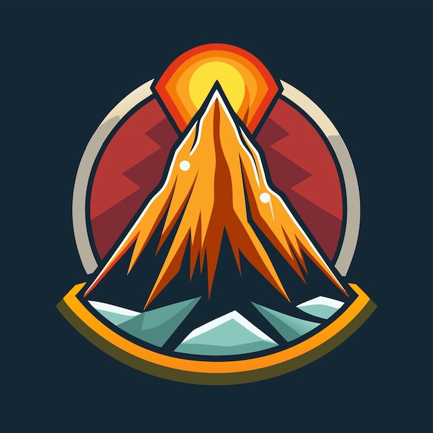 Vector eruptive power designing unique volcano logos with dynamic vector art